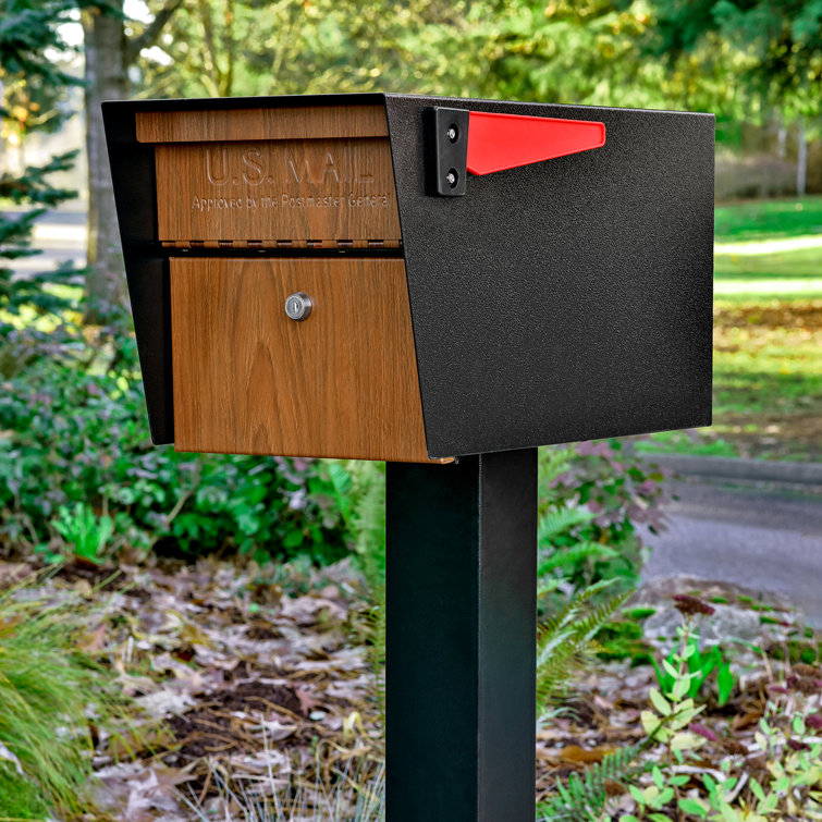 Mail Boss Locking Post Mounted Mailbox & Reviews Wayfair